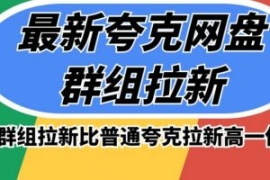 最新夸克网盘群组拉新，高收益群...