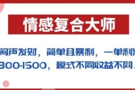 闷声发财的情感复合大师项目，简...