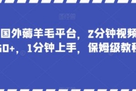 最新国外薅羊毛平台，2分钟视频...