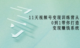 《第144期》11天视频号变现训练...