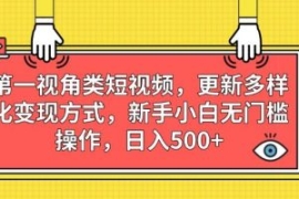 第一视角类短视频，更新多样化变...