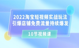 《第33期》2022淘宝短视频实战玩...