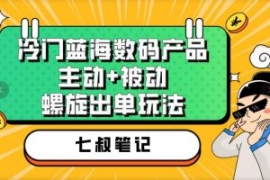 七叔冷门蓝海数码产品，主动+被...