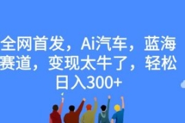 全网首发，Ai汽车，蓝海赛道，变...