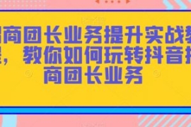 招商团长业务提升实战教程，教你...