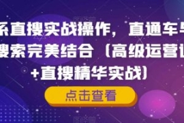 淘系直搜实战操作，直通车与手淘...