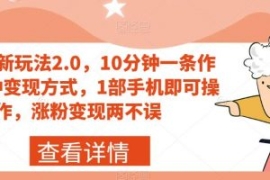 搞笑号新玩法2.0，10分钟一条作...