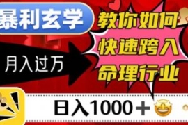 暴利玄学，教你如何快速跨入命理...