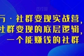 淘百万·社群变现实战营，带你打...