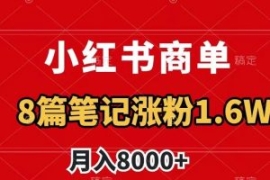 小红书商单最新玩法，8篇笔记涨...