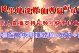 视频号无人直播修仙养成类弹幕互...