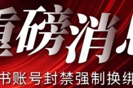 【最新】小红书账号封禁强制换绑...