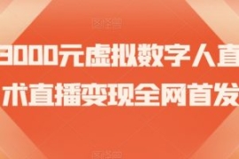 价值3000元虚拟数字人直播技术直...