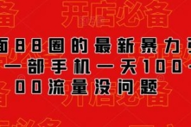 外面88圈的最新抖音暴力引流，一...