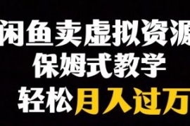 闲鱼小众暴利赛道，靠卖虚拟资源...
