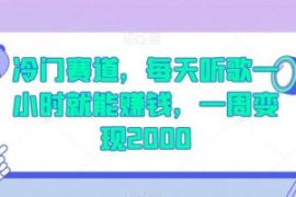 冷门赛道，每天听歌一小时就能赚...