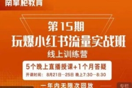 辛言玩爆小红书流量实战班，小红...