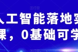 AI人工智能落地实操课，0基础可...