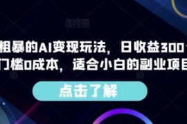 简单粗暴的AI变现玩法，日收益30...