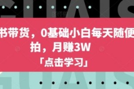 小红书带货，0基础小白每天随便...