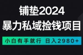 暴力私域捡钱项目，小白无脑操作...