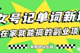 抖音美女号记单词副业项目，日赚...