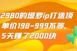 收费2980的塔罗ip打造项目，单价...