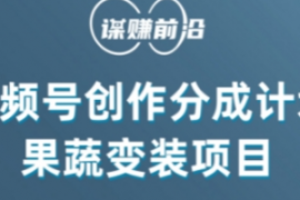 视频号创作分成计划水果蔬菜变装...