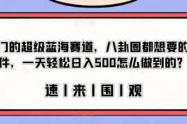 冷门的超级蓝海赛道，八卦圈都想...